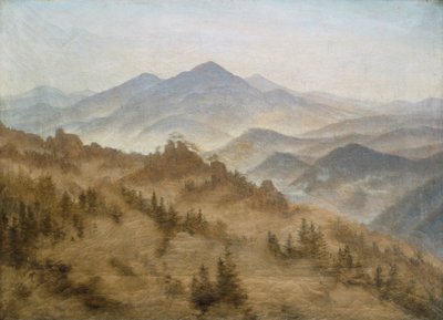Landskap med Rosenberg i de böhmiska bergen av Caspar David Friedrich