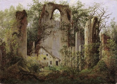 Klosterruin Eldena nära Greifswald, ca 1825. av Caspar David Friedrich