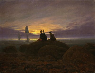 Månuppgång vid havet av Caspar David Friedrich