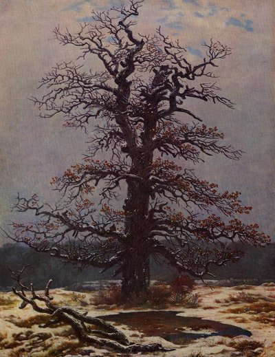 Ek i snön av Caspar David Friedrich