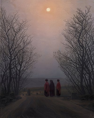 Påskmorgon. Omkring 1828-35 av Caspar David Friedrich