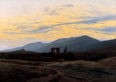Ruinerna av Eldena Abbey i Riesengebirge, ca 1834 av Caspar David Friedrich