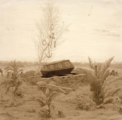 Kista på en ny grav av Caspar David Friedrich