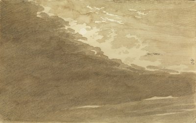 Molnstudie i månsken av Caspar David Friedrich