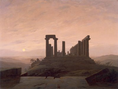 Junos tempel i Agrigento, av Caspar David Friedrich (1774-1840). av Caspar David Friedrich