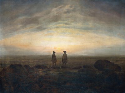 Två män vid havet av Caspar David Friedrich