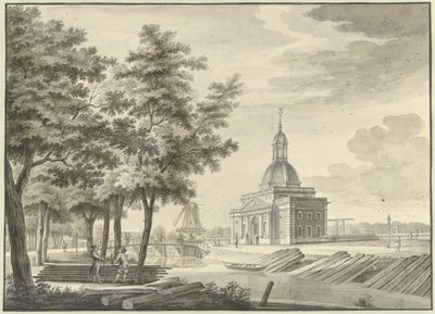 Utsikt över den nybyggda Muiderpoort, 1771 av Caspar Jacobsz. Philips