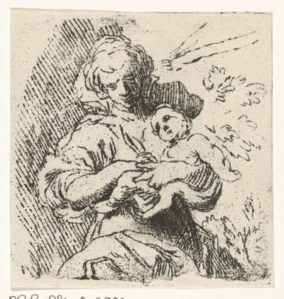 Kvinna med barn i famnen av Caspar Jacobsz. Philips