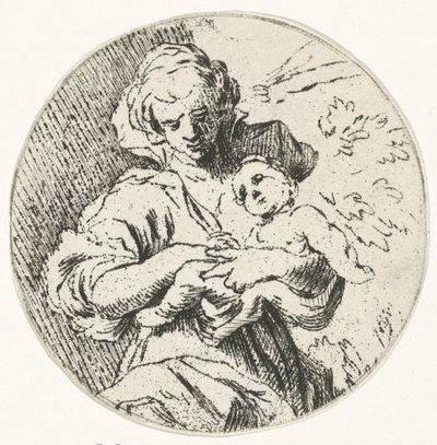 Kvinna med barn i famnen av Caspar Jacobsz. Philips