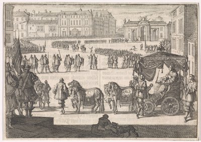 Invigning av Sveriges drottning Christina i Stockholm 1650 av Caspar Luyken (attributed to)