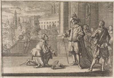 Karl IV, hertig av Lorraine som knäböjer inför Ludvig XIII, 1641 av Caspar Luyken (attributed to)