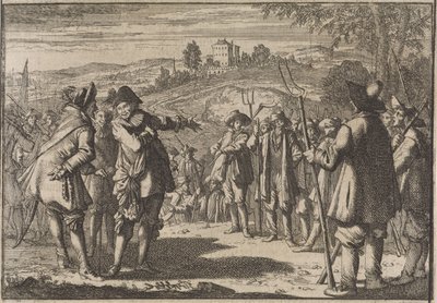 De engelska böndernas uppror, 1645 av Caspar Luyken (attributed to)