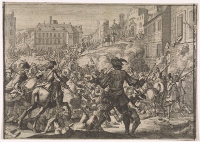 Erövringen av Prag av den svenska armén, 1648 av Caspar Luyken (attributed to)