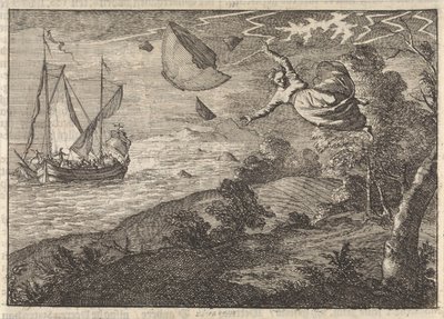 Hård vind på Malmös kust, 1679 av Caspar Luyken