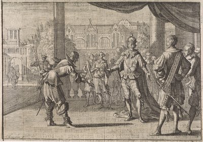 Kejsar Ferdinand III gratuleras till födelsen av sin son Leopold, 1640 av Caspar Luyken
