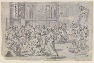 Aposteln Petrus fottvätt av Caspar Menneler