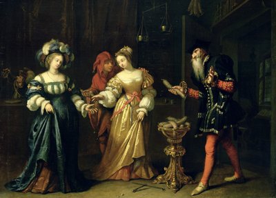 A Masked Joker, 1668  av Caspar Netscher