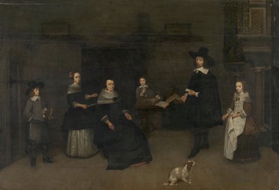 Familjescen av Caspar Netscher