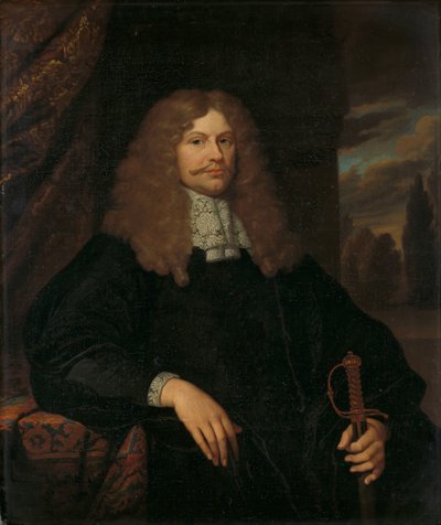 Porträtt av Cornelis Backer (1633-81), rådman, rådman och överste för Amsterdammilisen av Caspar Netscher