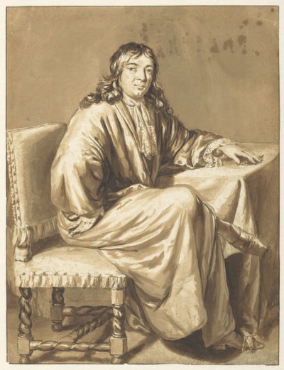 Porträtt av Cornelis de Man av Caspar Netscher