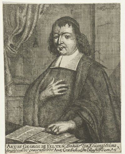 Porträtt av Artus Georg Velten av Caspar van Huysum