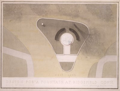 (Design för fontän, Ridgefield, Connecticut) av Cass Gilbert