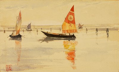 Segelbåtar Venedig, 1898. av Cass Gilbert