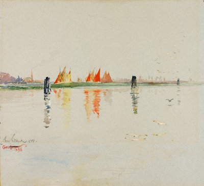 Lagunen, Venedig, 1898. av Cass Gilbert
