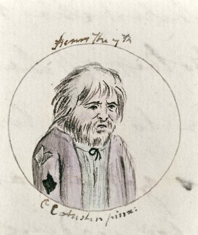 Henrik VII, ca 1790 (penna & bläck och wc på papper) av Cassandra Austen