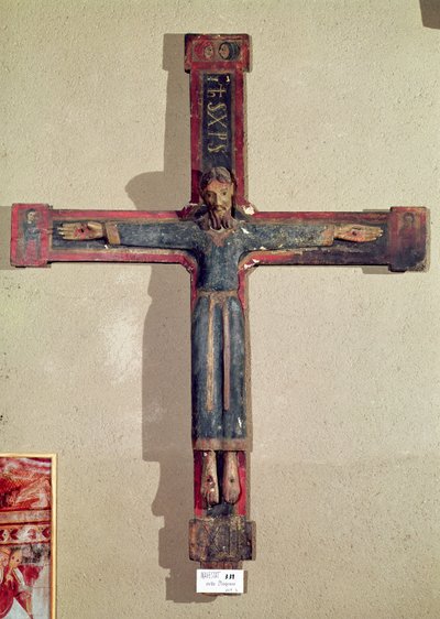 Magestat of La Llagonne (polykromt trä) av Catalan School