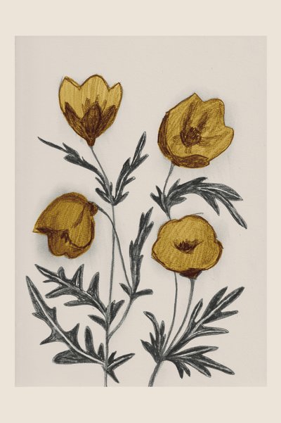 Vintage-guldblommor av Catalina Somolinos