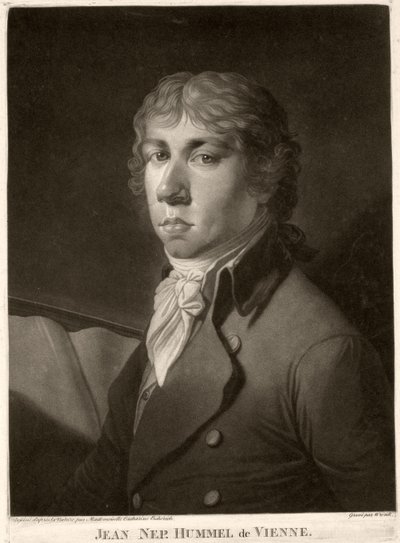 Johann Nepomuk Hummel (1778-1837) graverad av Wrenck av Catharina Escherich