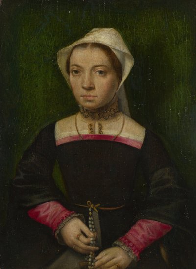 En dam med en rosenkrans, ca. 1550 av Catharina van Hemessen
