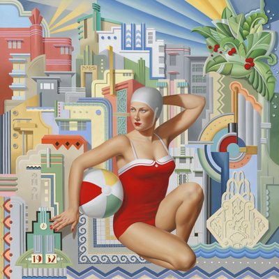 Halcyon 1932, 2024 (olja på linne) av Catherine Abel