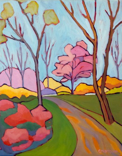 Ephemeral Spring, 2024 (olja på duk) av Catherine J Martzloff