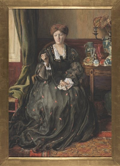 Funderar, Porträtt av Emma Madox Brown av Catherine Madox Brown