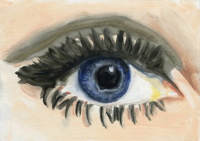 Jean, 2013 (olja på papper) av Cathy Lomax