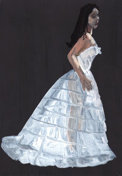 Susannah, 2011 (olja på papper) av Cathy Lomax