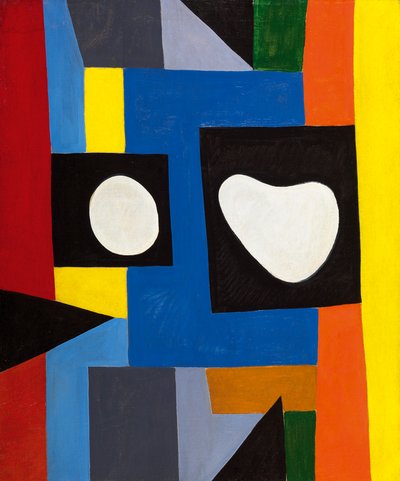 Arkitektonisk komposition, ca 1951 (olja på duk) av Caziel Caziel