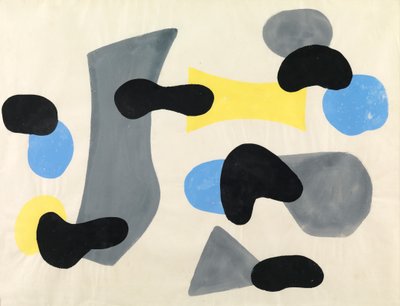 Komposition, ca 1952 (gouache på papper) av Caziel Caziel