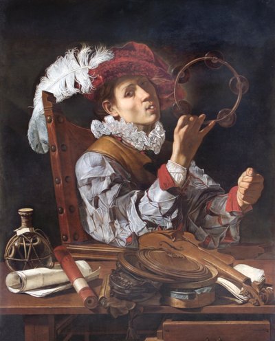 En musiker, ca 1610 (olja på duk) av Cecco de Caravaggio