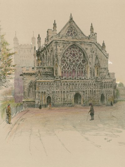 Exeters katedral av Cecil Charles Windsor Aldin