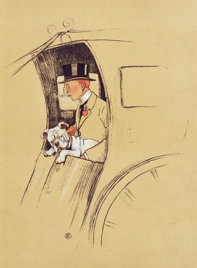 Hansom Cab (krita och krita på papper) av Cecil Charles Windsor Aldin