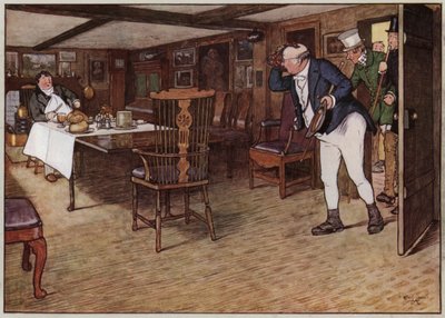 Illustration till The Pickwick Papers av Cecil Aldin (litho i färg) av Cecil Charles Windsor Aldin