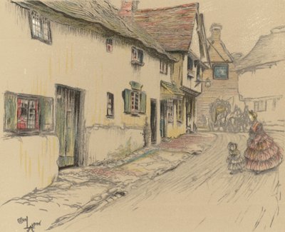 The George Inn, Dorchester av Cecil Charles Windsor Aldin