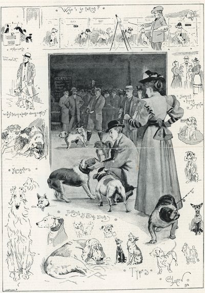 Kennelklubbens utställning av hundar på Crystal Palace av Cecil Charles Windsor Aldin