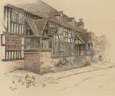 The Talbot Inn, Chaddesley Corbett av Cecil Charles Windsor Aldin