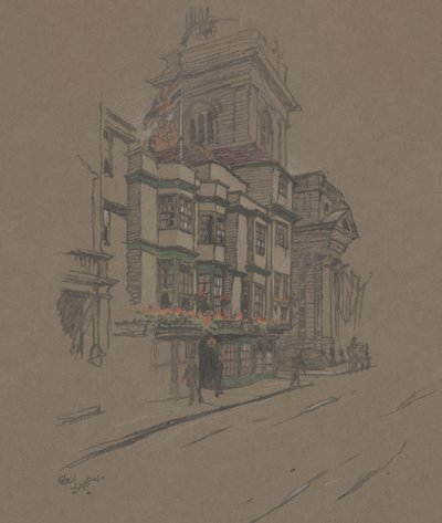 Namnlös (handfärgad litho) av Cecil Charles Windsor Aldin