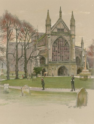 Winchester Cathedral av Cecil Charles Windsor Aldin