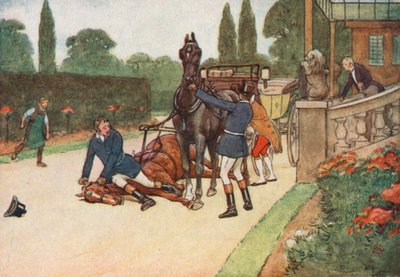 York satte sig genast platt på hennes huvud för att förhindra att hon kämpar av Cecil Charles Windsor Aldin